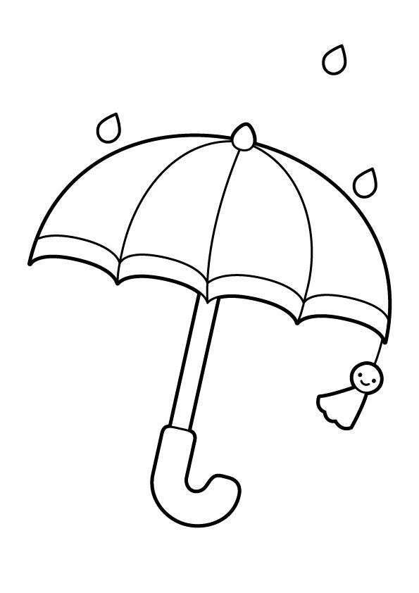 傘・ぬりえ | 無料イラスト素材｜素材ラボ