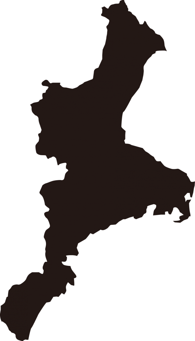 三重県の地図 シルエット 無料イラスト素材 素材ラボ