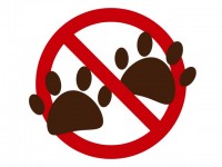 動物　禁止　足跡