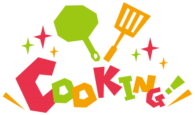 Cooking クッキング 英語ポップロゴ 無料イラスト素材 素材ラボ