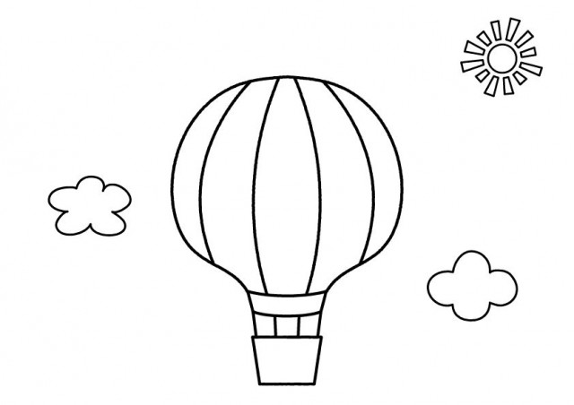気球 ぬりえ 無料イラスト素材 素材ラボ