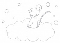 雲に乗るネズミの…