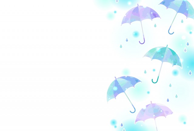 雨と傘のイラスト背景 無料イラスト素材 素材ラボ