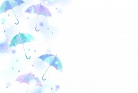 雨と傘のイラスト…