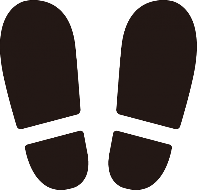 跡 靴 サイン 並び位置 ソーシャルデイスタンス アイコン 無料イラスト素材 素材ラボ