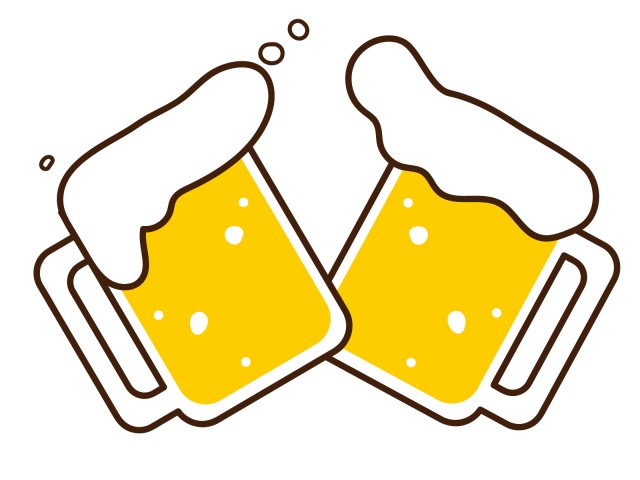ビールジョッキをぶつける 飲み会 無料イラスト素材 素材ラボ