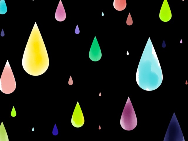 カラフルな水彩風の淡い雫の雨 無料イラスト素材 素材ラボ