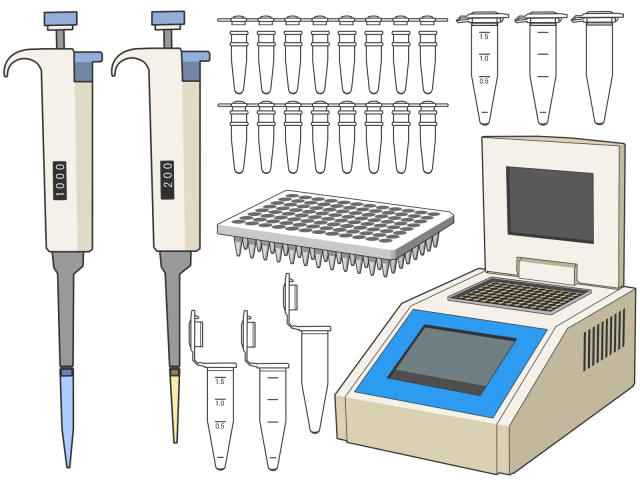 研究機材セット 無料イラスト素材 素材ラボ
