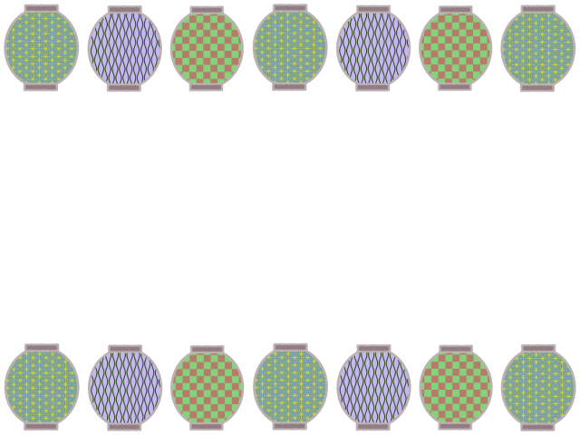 提灯のフレーム 線あり 無料イラスト素材 素材ラボ