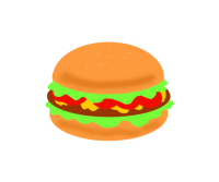 ハンバーガー かわいい無料イラスト 使える無料雛形テンプレート最新順 素材ラボ