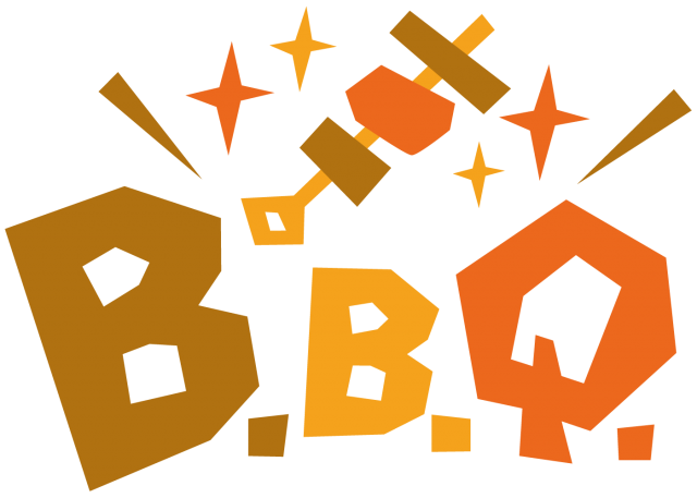 Bbq バーベキュー ポップロゴ 英語アイコン 無料イラスト素材 素材ラボ