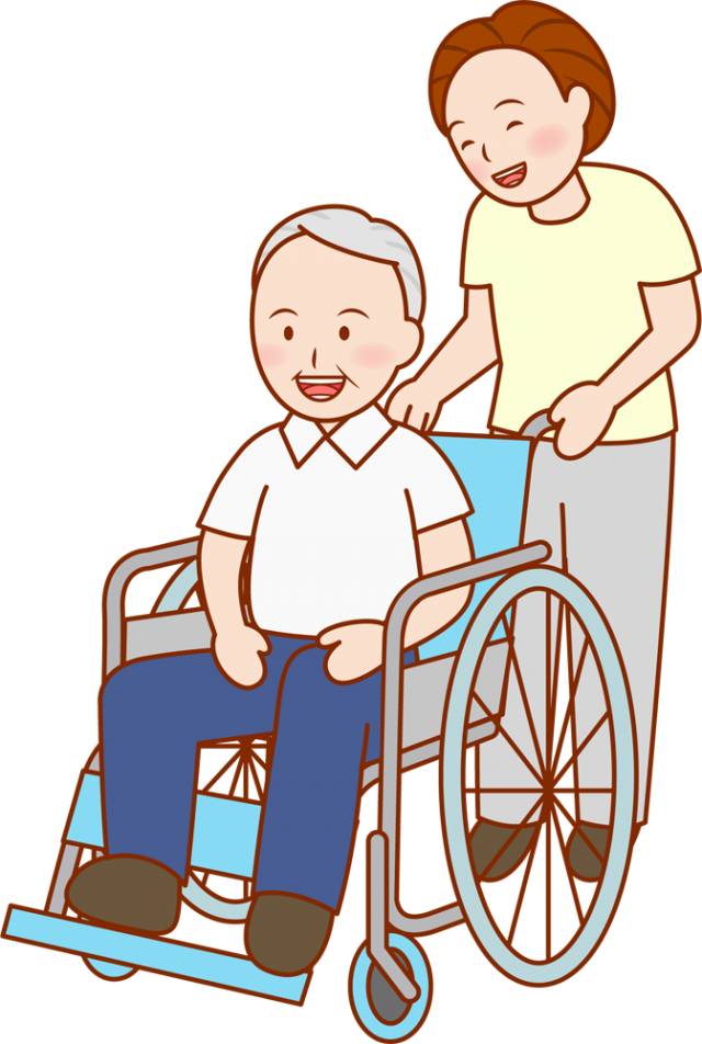 車椅子に乗るお年寄り Csai Png 無料イラスト素材 素材ラボ