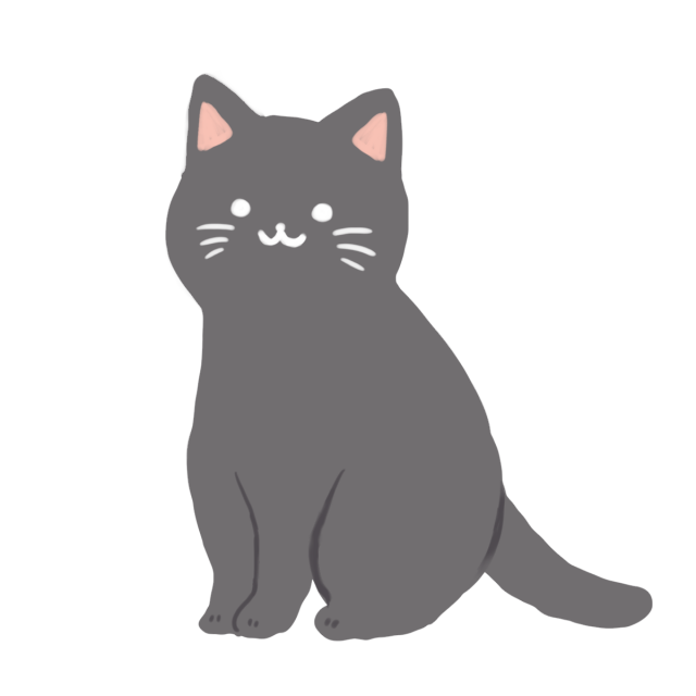 ネコイラスト黒猫