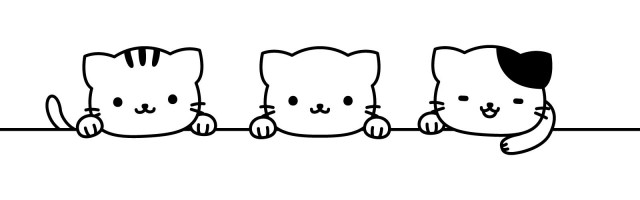 猫 ライン素材 無料イラスト素材 素材ラボ