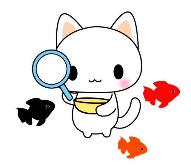 縁日 金魚すくい猫ちゃんイラスト素材 無料イラスト素材 素材ラボ