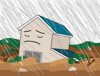水害、家の倒壊