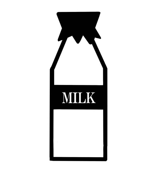 ミルクのシルエット 無料イラスト素材 素材ラボ
