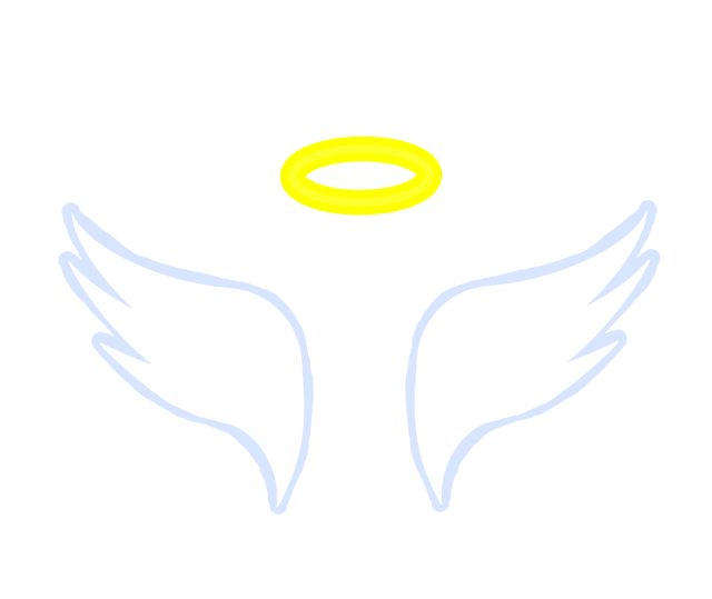 天使の翼と輪っか 無料イラスト素材 素材ラボ