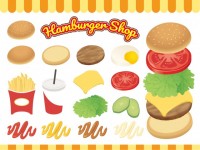 ハンバーガー かわいい無料イラスト 使える無料雛形テンプレート最新順 素材ラボ