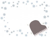 ピアノと雪のフレ…