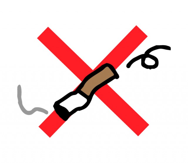 タバコのポイ捨てを禁止するイラスト 無料イラスト素材 素材ラボ