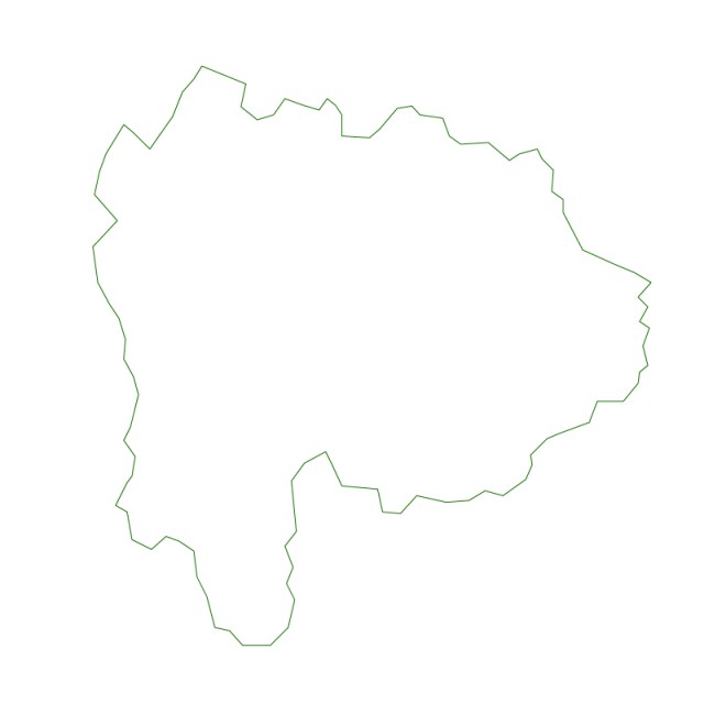 山梨県のシルエットで作った地図イラスト 緑線 無料イラスト素材 素材ラボ