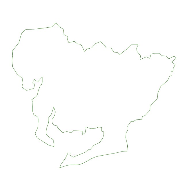 愛知県のシルエットで作った地図イラスト 緑線 無料イラスト素材 素材ラボ