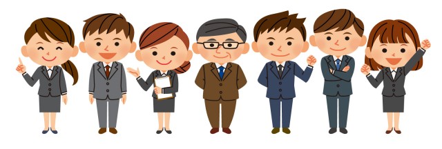 会社員の集合イラスト 無料イラスト素材 素材ラボ