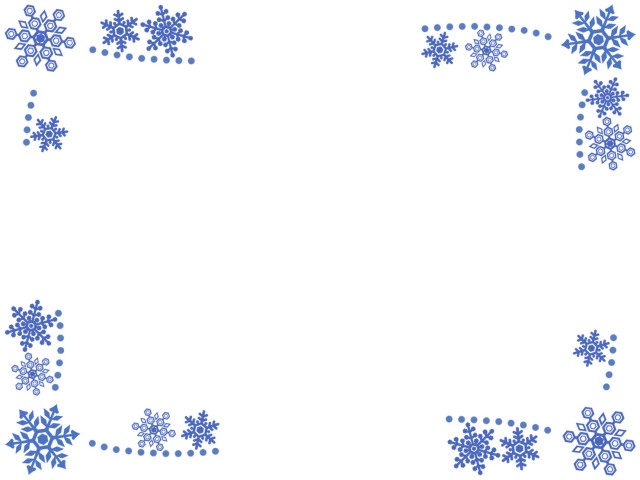雪の結晶フレーム冬模様飾り枠素材イラスト 無料イラスト素材 素材ラボ