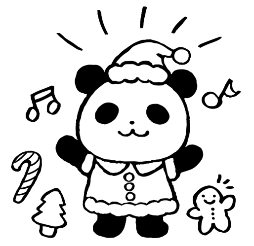 クリスマスのパンダのイラスト１ 無料イラスト素材 素材ラボ