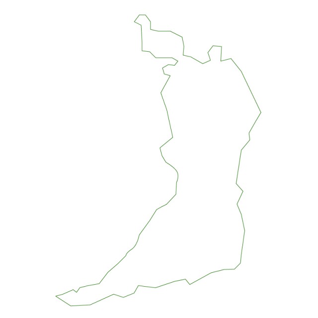 大阪府のシルエットで作った地図イラスト 緑線 無料イラスト素材 素材ラボ