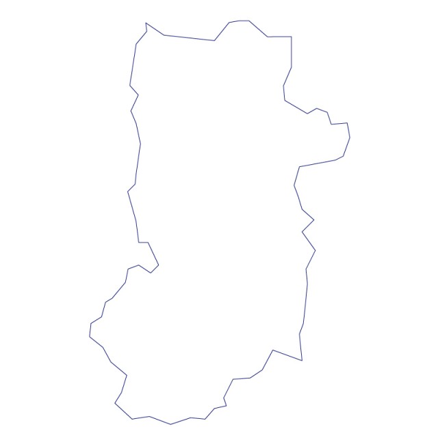 奈良県のシルエットで作った地図イラスト 青線 無料イラスト素材 素材ラボ