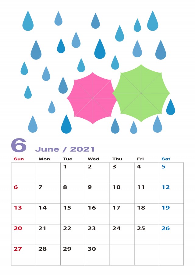21年のカレンダー 北欧の伝統柄シンプルな 6月 無料イラスト素材 素材ラボ