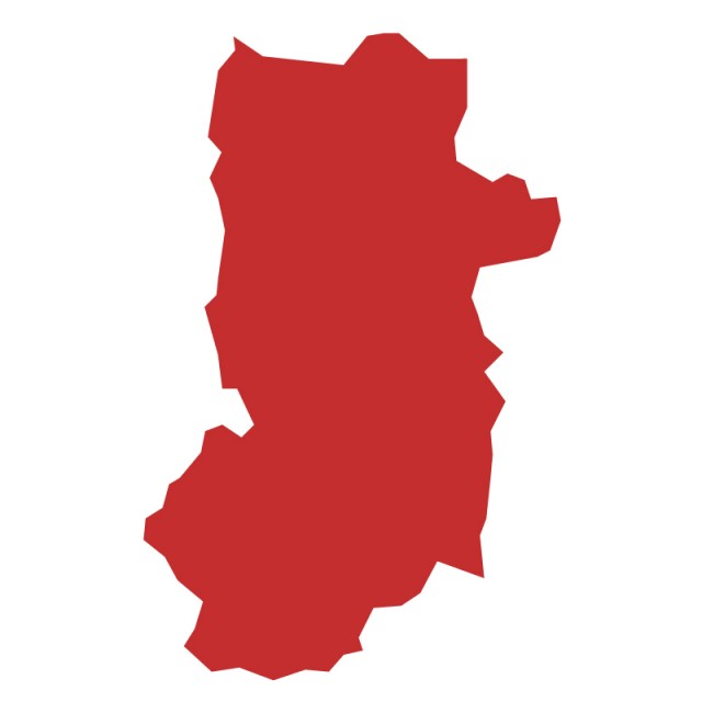 奈良県のシルエットで作った地図イラスト 赤塗り 無料イラスト素材 素材ラボ