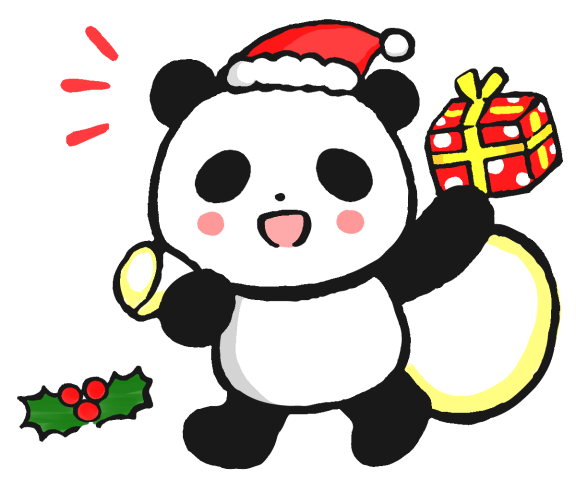 クリスマスのパンダのイラスト４ 無料イラスト素材 素材ラボ