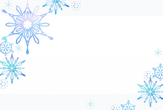 雪の結晶のイラストカード 無料イラスト素材 素材ラボ