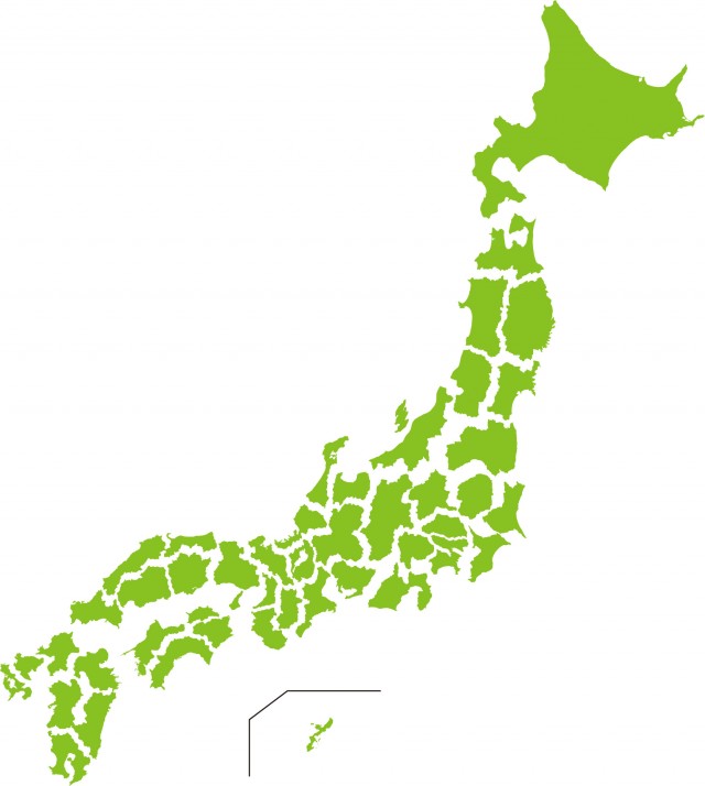 分割された日本地図データ 日本列島 2 無料イラスト素材 素材ラボ