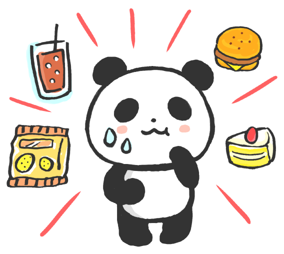 食べ過ぎたパンダのイラスト２ 無料イラスト素材 素材ラボ