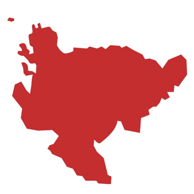 佐賀県のシルエットで作った地図イラスト 赤塗り 無料イラスト素材 素材ラボ