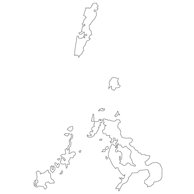 長崎県のシルエットで作った地図イラスト 黒線 無料イラスト素材 素材ラボ