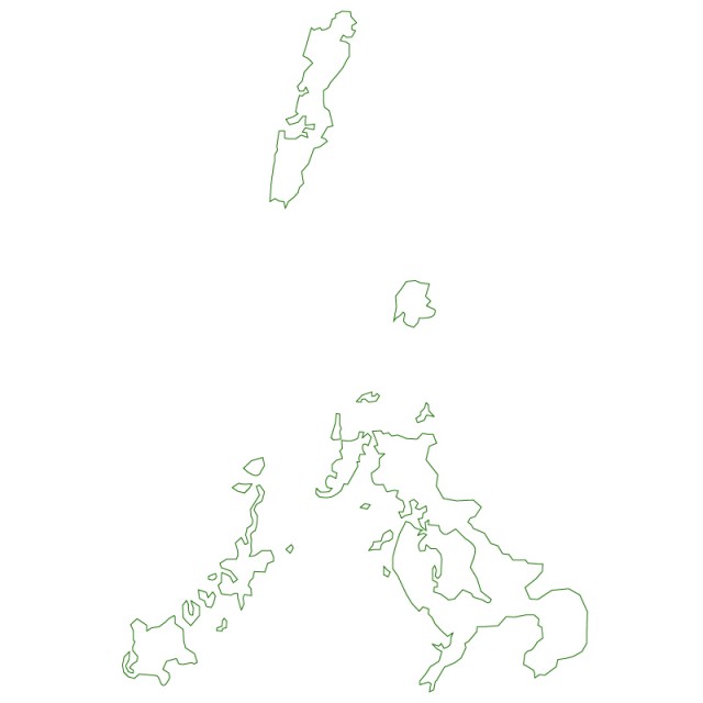 長崎県のシルエットで作った地図イラスト 緑線 無料イラスト素材 素材ラボ