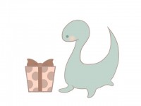 恐竜とプレゼント…