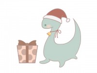 恐竜とプレゼント…