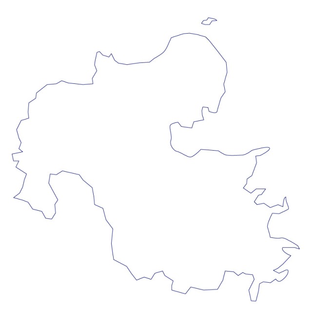 大分県のシルエットで作った地図イラスト 青線 無料イラスト素材 素材ラボ