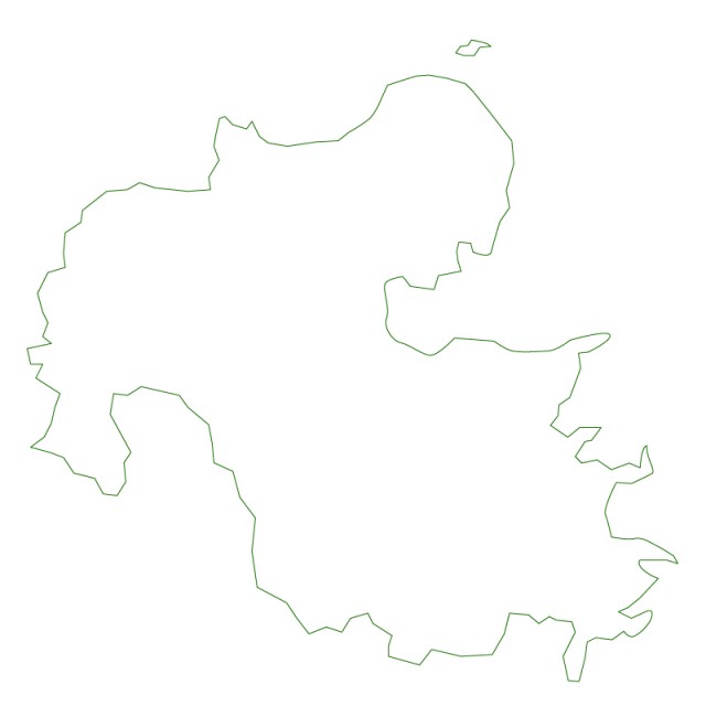 大分県のシルエットで作った地図イラスト 緑線 無料イラスト素材 素材ラボ