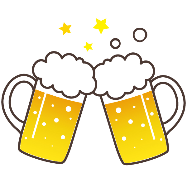 ビールで乾杯イラスト 無料イラスト素材 素材ラボ