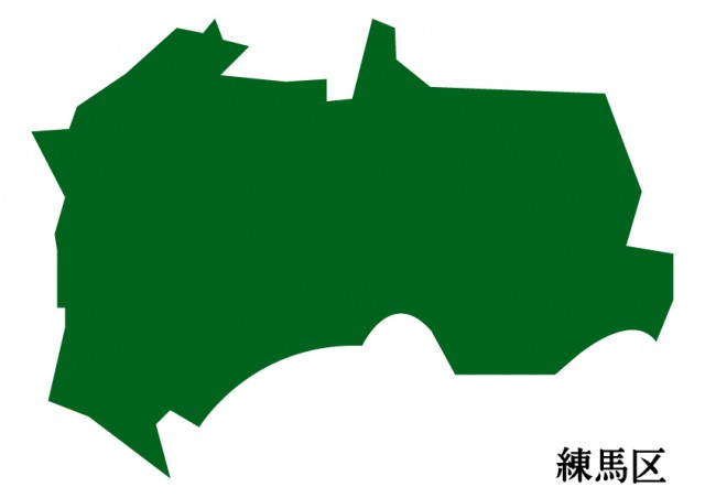 東京都練馬区 ねりまく の地図 緑塗り 無料イラスト素材 素材ラボ