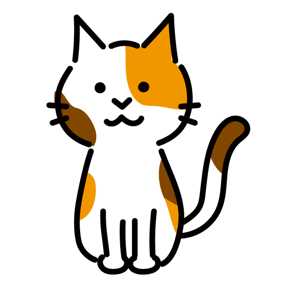 かわいいシンプルな三毛猫のイラスト 無料イラスト素材 素材ラボ