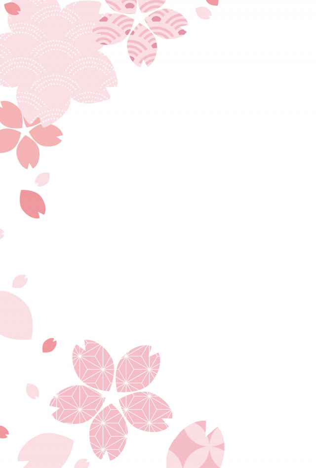 桜と和柄のポストカード 無料イラスト素材 素材ラボ