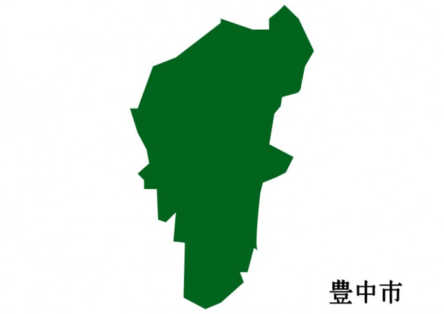 大阪府豊中市 とよなかし の地図 緑塗り 無料イラスト素材 素材ラボ